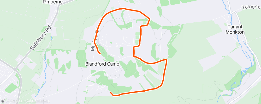 Map of the activity, Slow plod on the hills