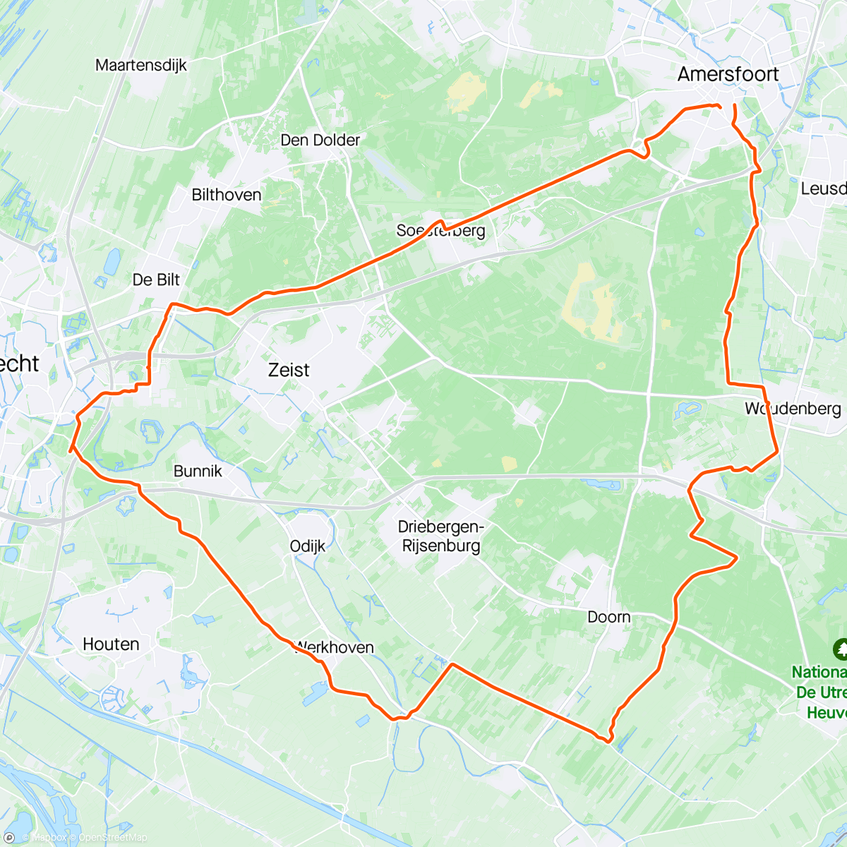 Map of the activity, Commute met een ommetje