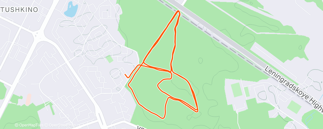 Map of the activity, parkrun Zelenograd💚