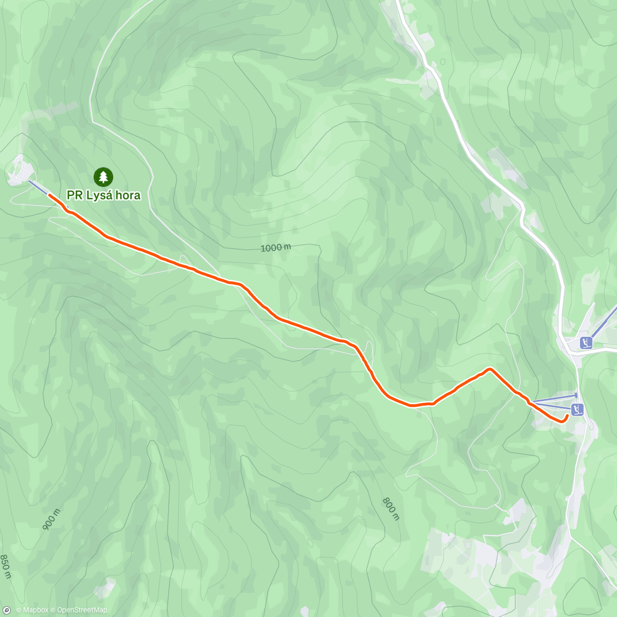 Map of the activity, Lunch Trail Run