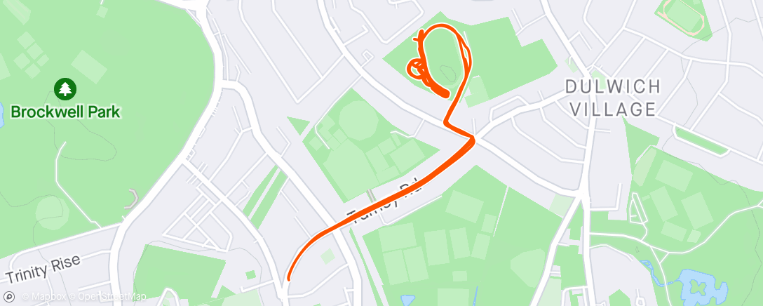 Map of the activity, Cross race training
