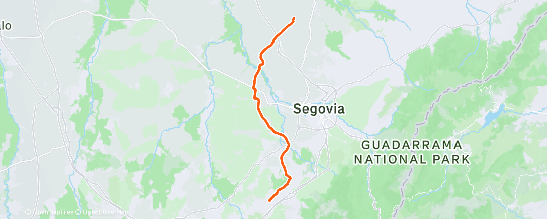 Map of the activity, Bicicleta por la tarde