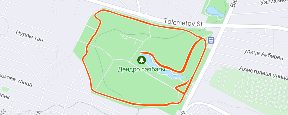 Map of the activity, ⛅ Шымкент Утренний забег