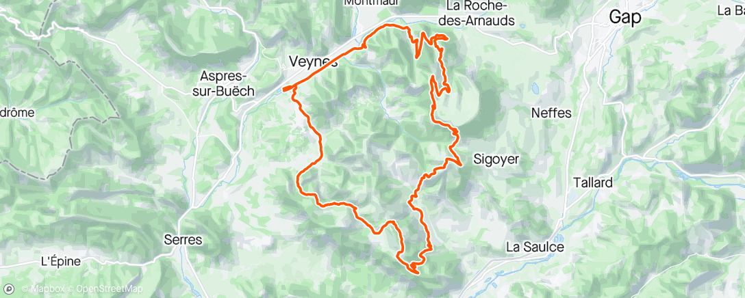Map of the activity, Raid Chemin du soleil