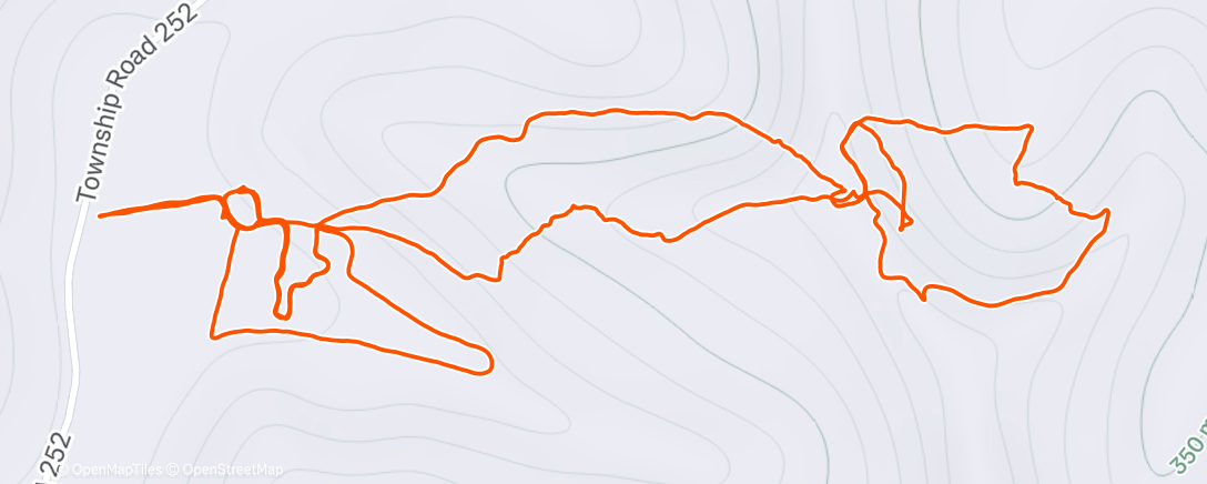 Map of the activity, Afternoon Run