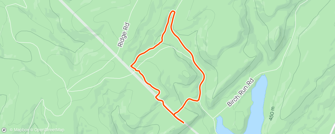 Map of the activity, Shirley mtn stroll
