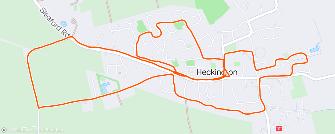 Map of the activity, Heckington Virtual Runners