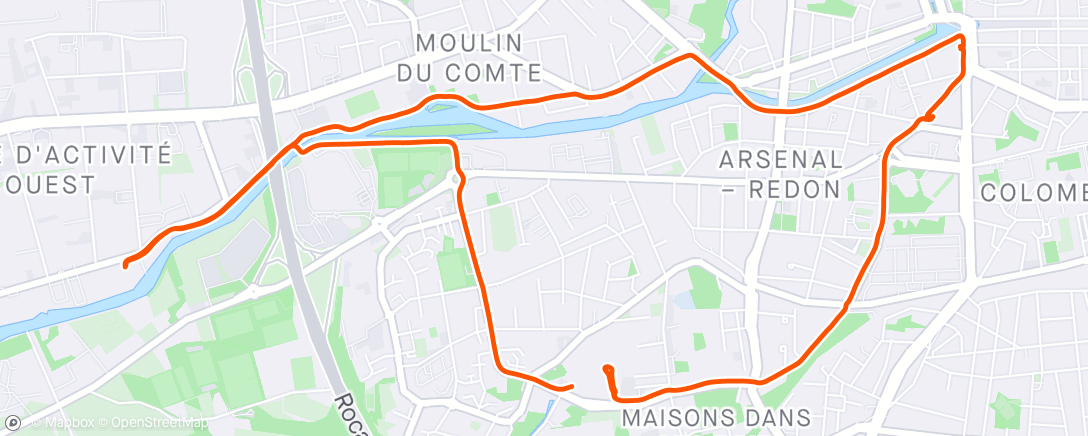 Map of the activity, Afternoon Ride