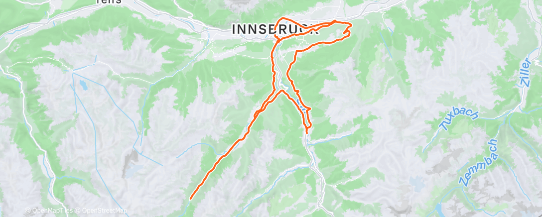 Map of the activity, Mittagsradfahrt