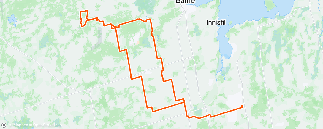 Mapa da atividade, Eagles Creemore ride