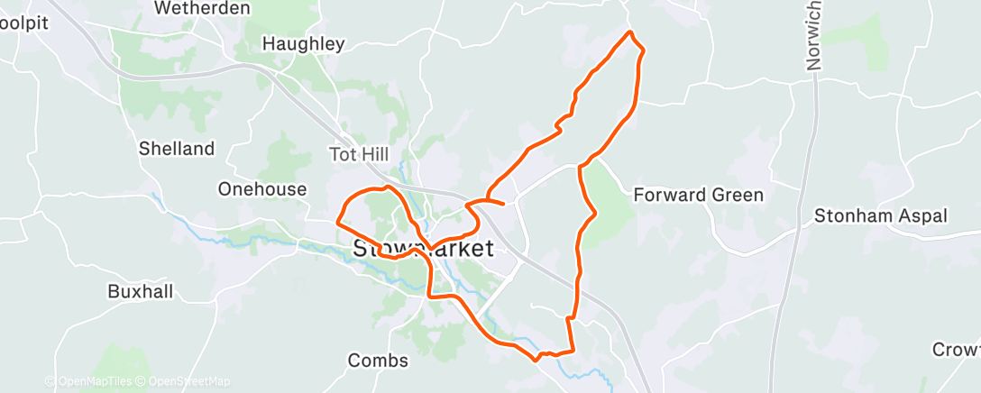 Map of the activity, Morning Run