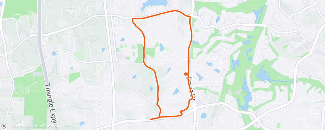 Map of the activity, Evening Run