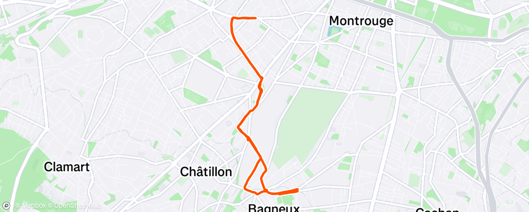 Map of the activity, Not a marathon de Paris