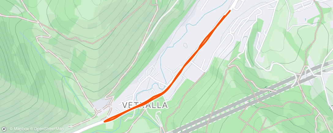 Map of the activity, Afternoon Run