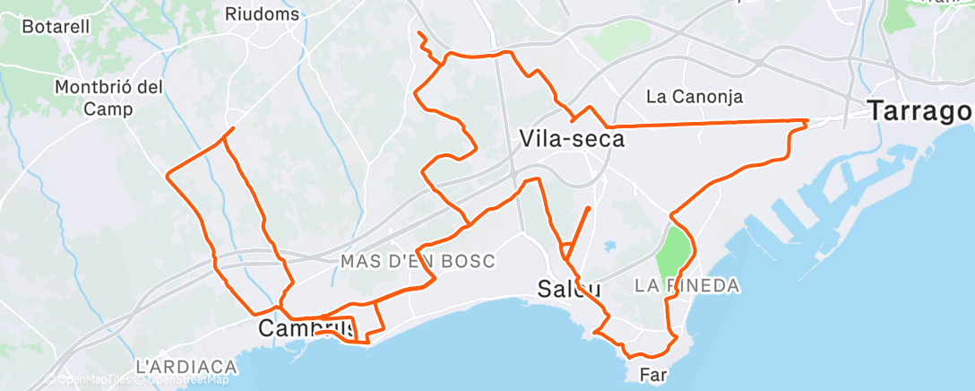 Map of the activity, Morning Ride