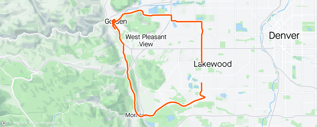 Map of the activity, Morning Ride