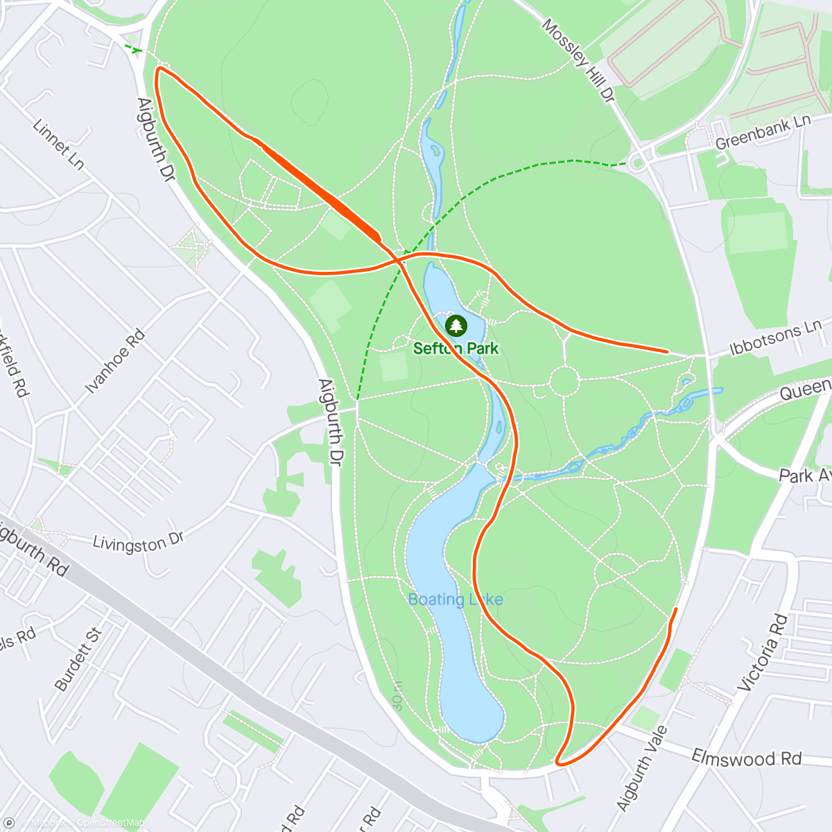 Karte der Aktivität „Ironbridge Renegades 12×1 min hill with 2 min recoveries with WU &CD av 125”