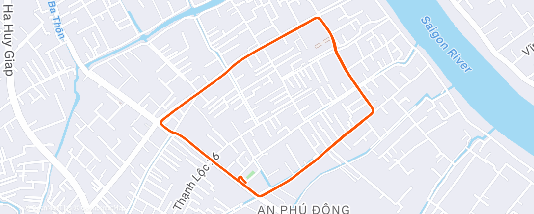 Map of the activity, Đạp xe ngoài trời