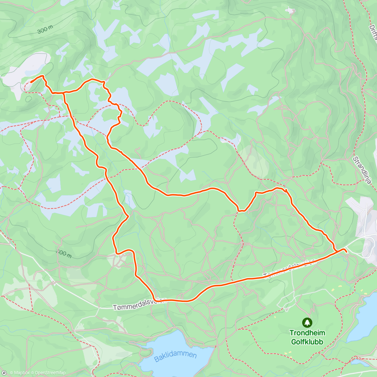Map of the activity, Geitfjellet