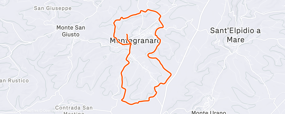 Карта физической активности (Pedalata dell'ora di pranzo)