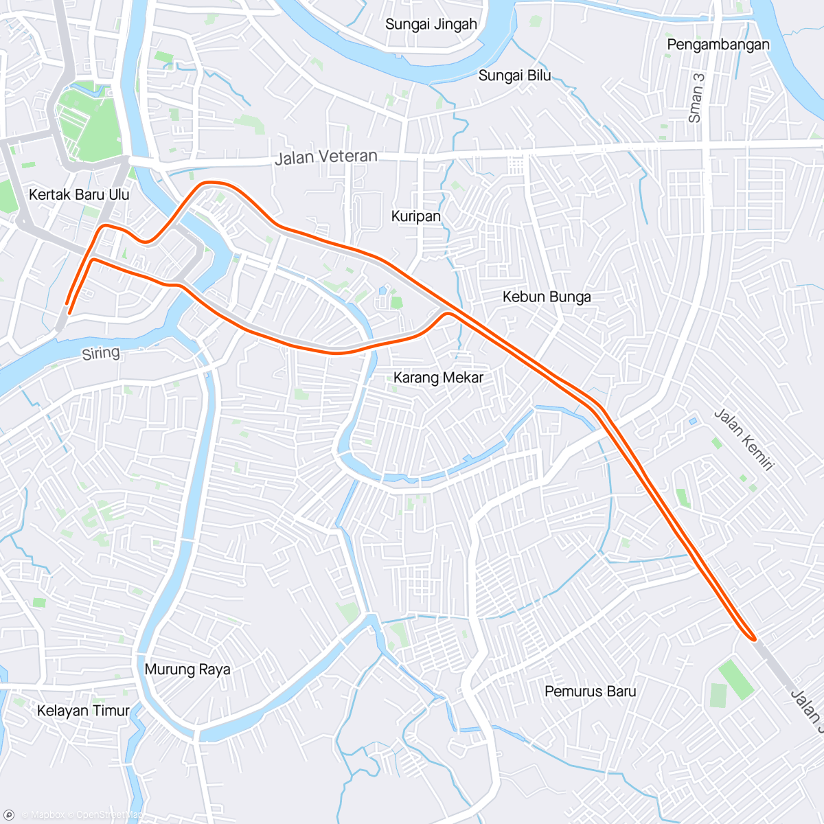 Mapa de la actividad, Crescent.moon Morning Run 10K
