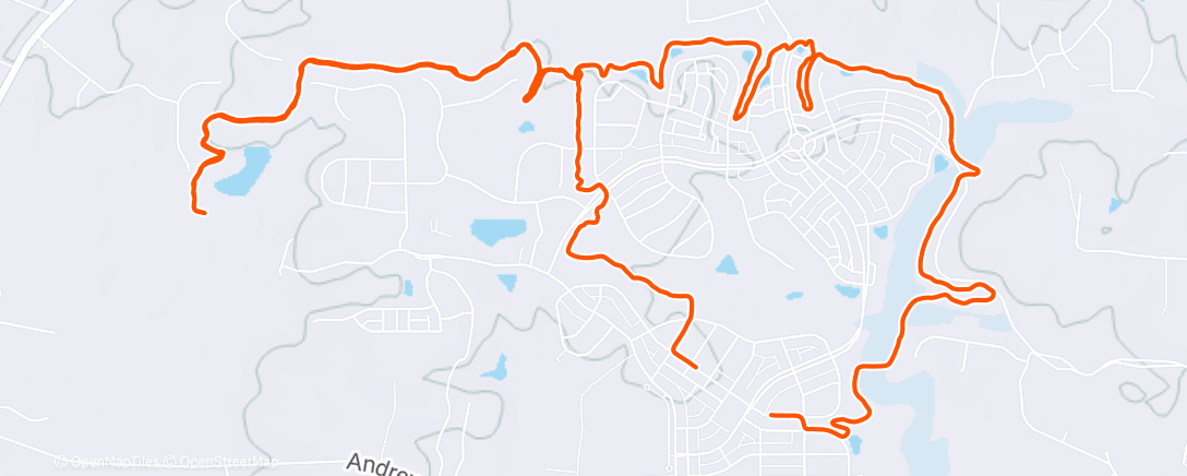 Map of the activity, Afternoon Mountain Bike Ride