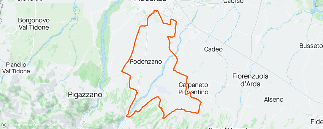 Mapa da atividade, Travazzano Zaffignano Colonnese