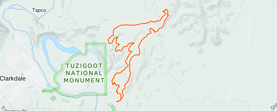 Map of the activity, Cottonwood ripper