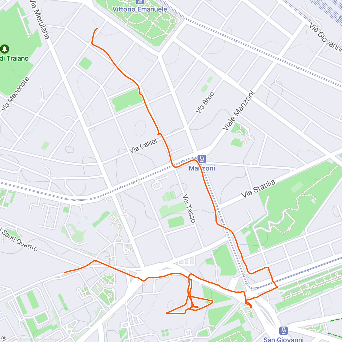 Map of the activity, Rome