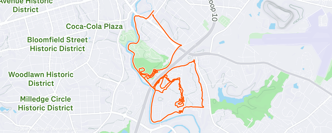 Map of the activity, Lunch Ride