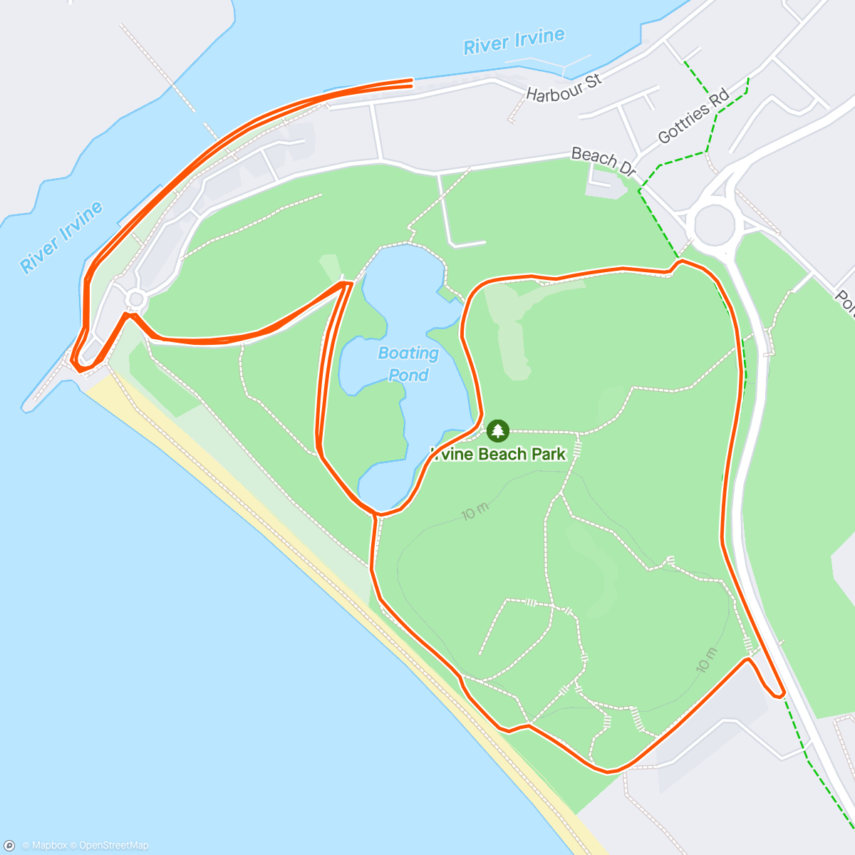 Map of the activity, Ron’s runners 5k sub 19!