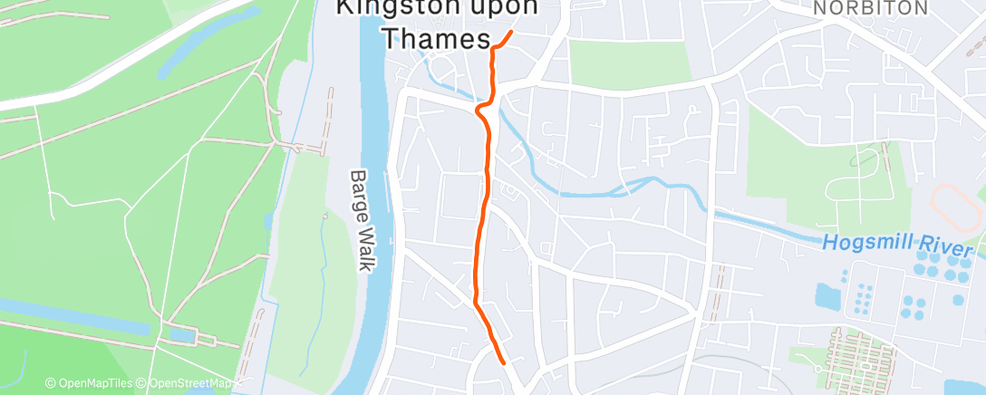 Map of the activity, Morning Run