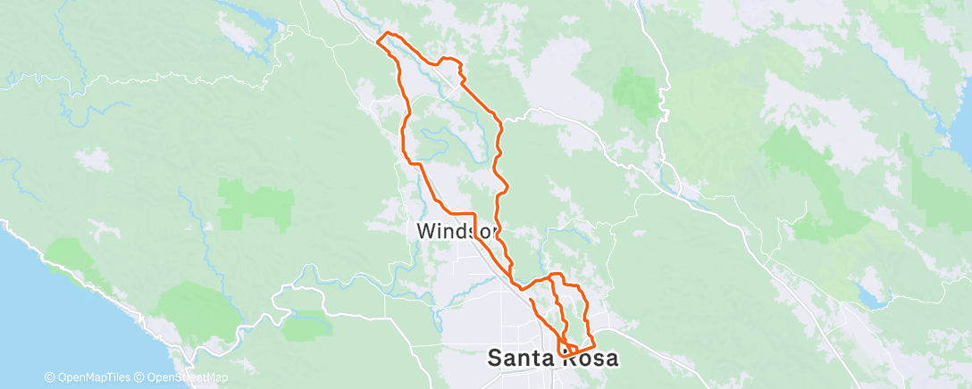 Map of the activity, Morning Ride