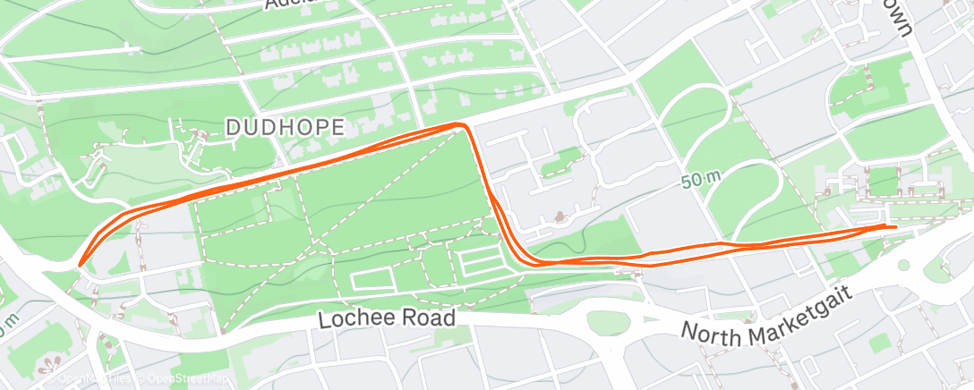 Карта физической активности (Night Run)