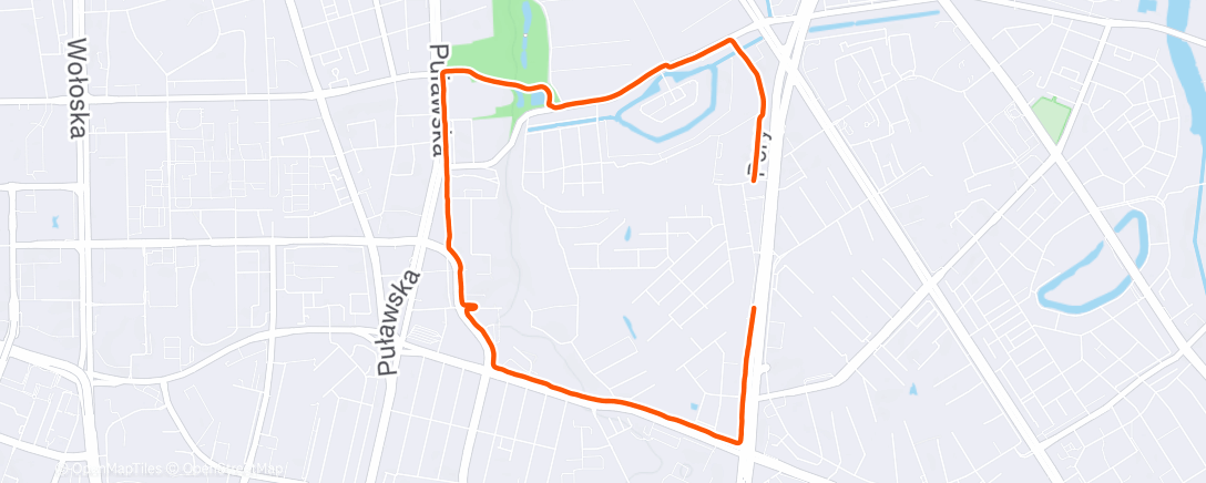 Map of the activity, Afternoon Run