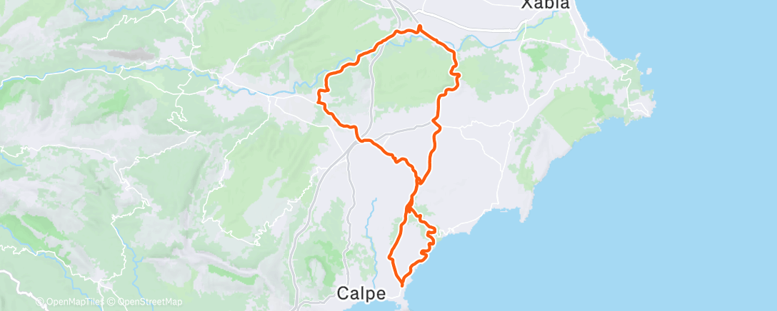 Map of the activity, Lunch Ride
