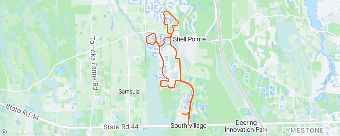Map of the activity, Morning ride…