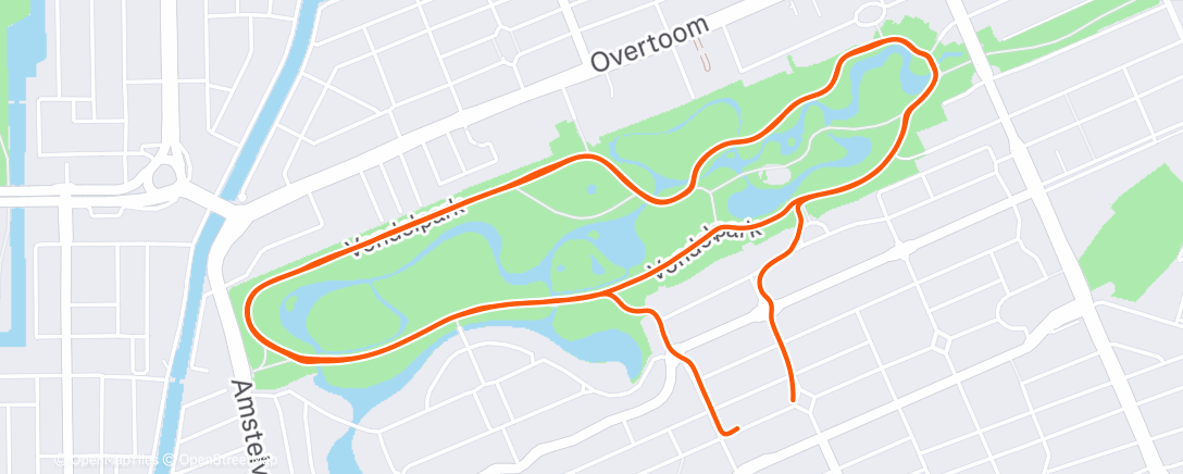 Map of the activity, Evening Run