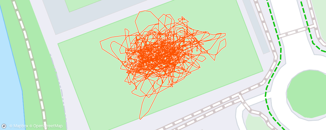 Map of the activity, Carrera de noche
