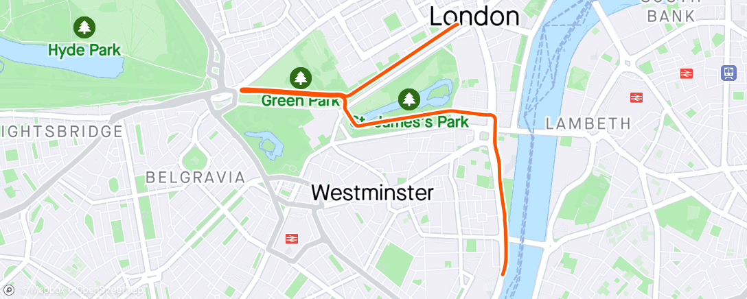 Map of the activity, Zwift - Run to the Hills in London