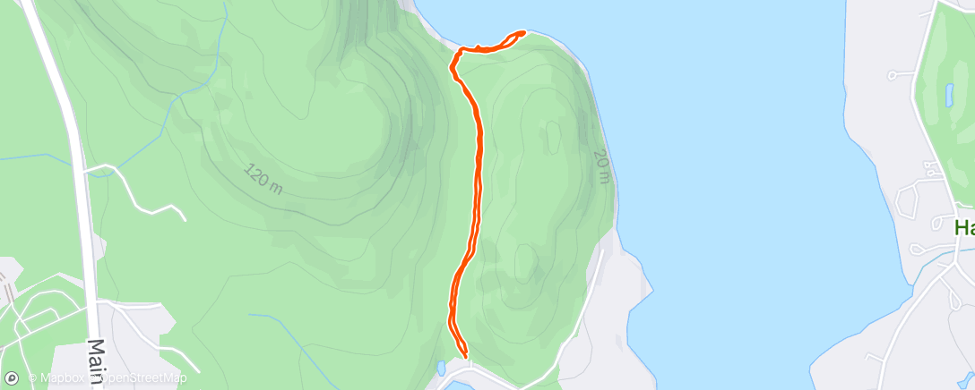 Map of the activity, Valley Cove & Beach Dog Walk