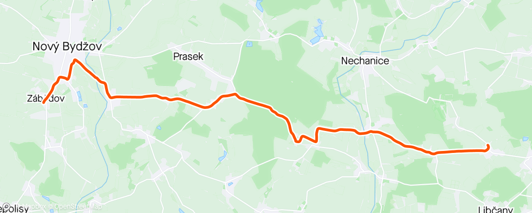 Map of the activity, Radíkovice 🚲🚲👨‍👩‍👦