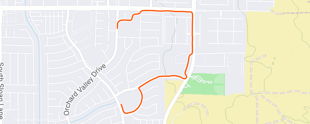 Map of the activity, Morning walk