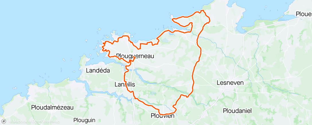 Map of the activity, ☁ Sortie vélo le midi