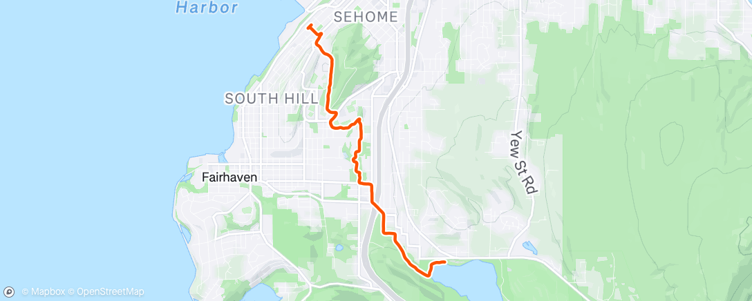 Map of the activity, Afternoon Run