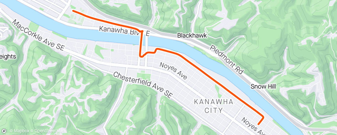 Map of the activity, Survived the Ride to Work!