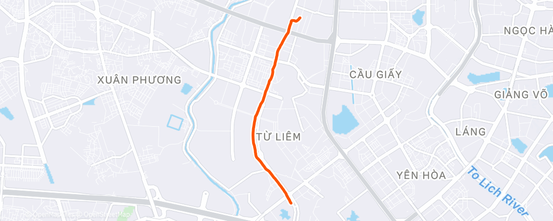 Map of the activity, Morning Run