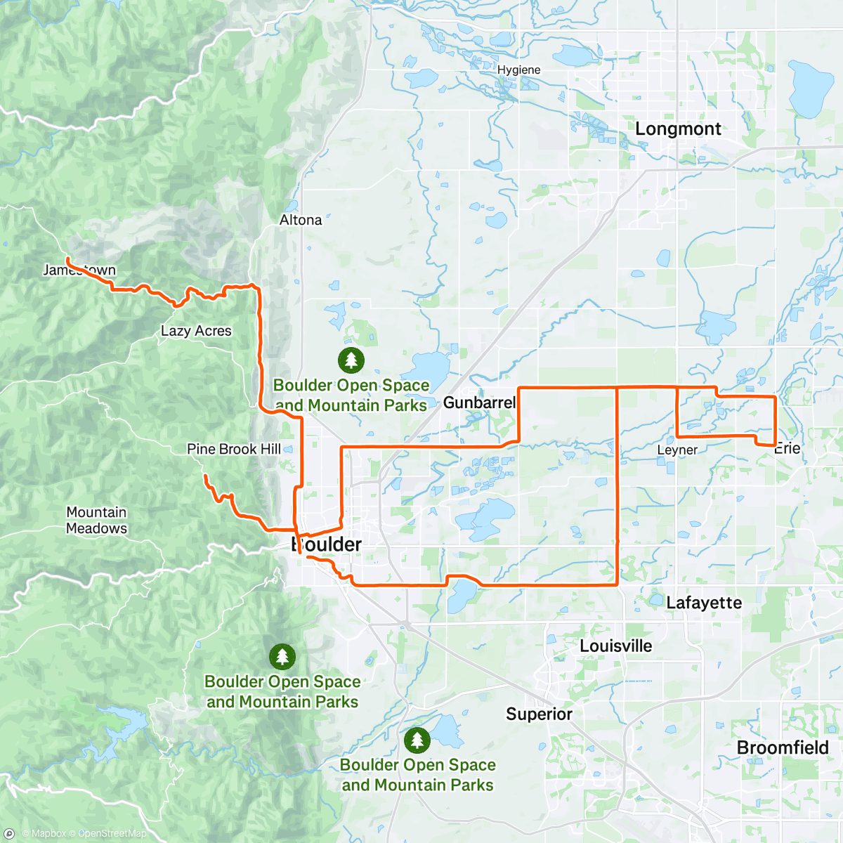 Map of the activity, Morning Ride