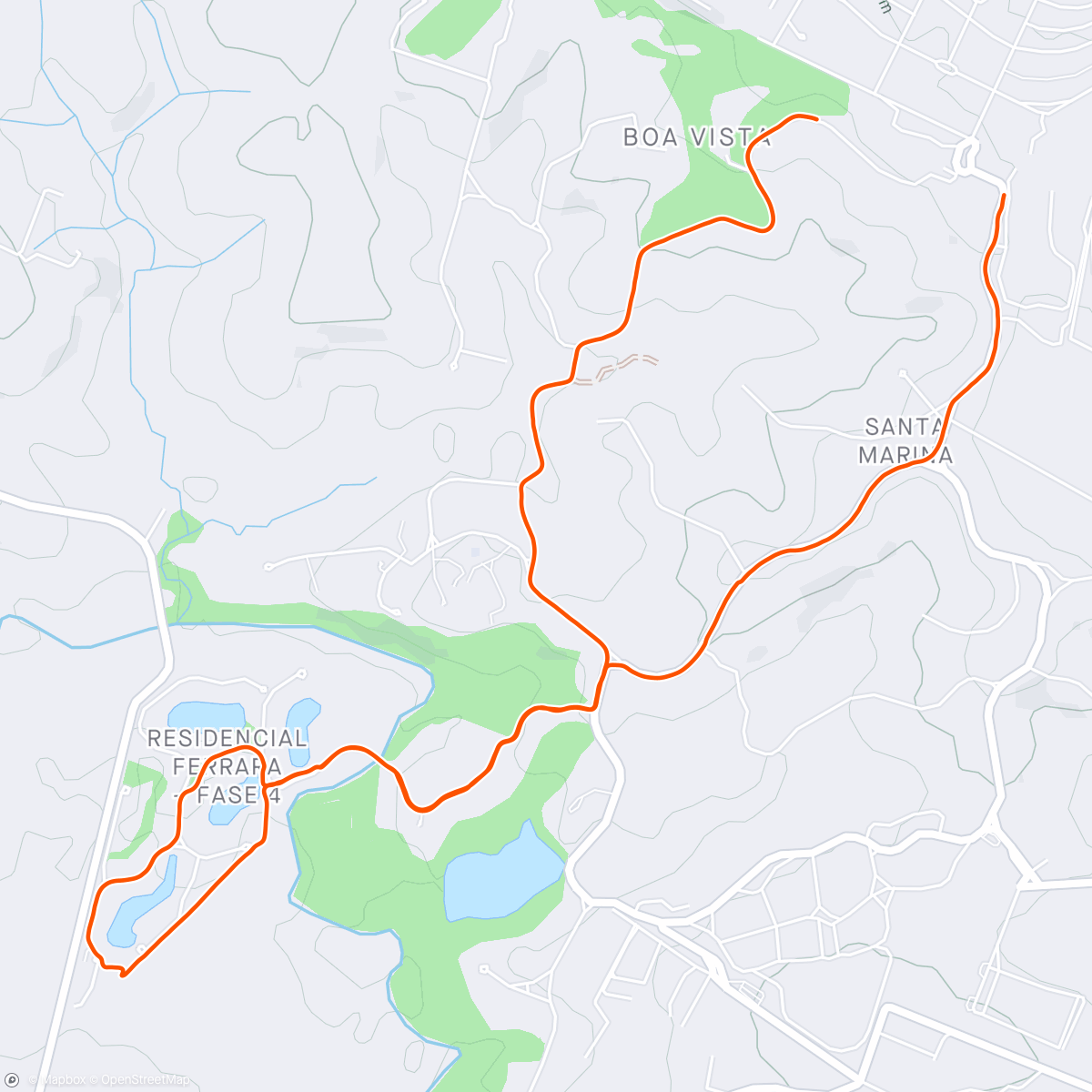 Map of the activity, Lunch Run