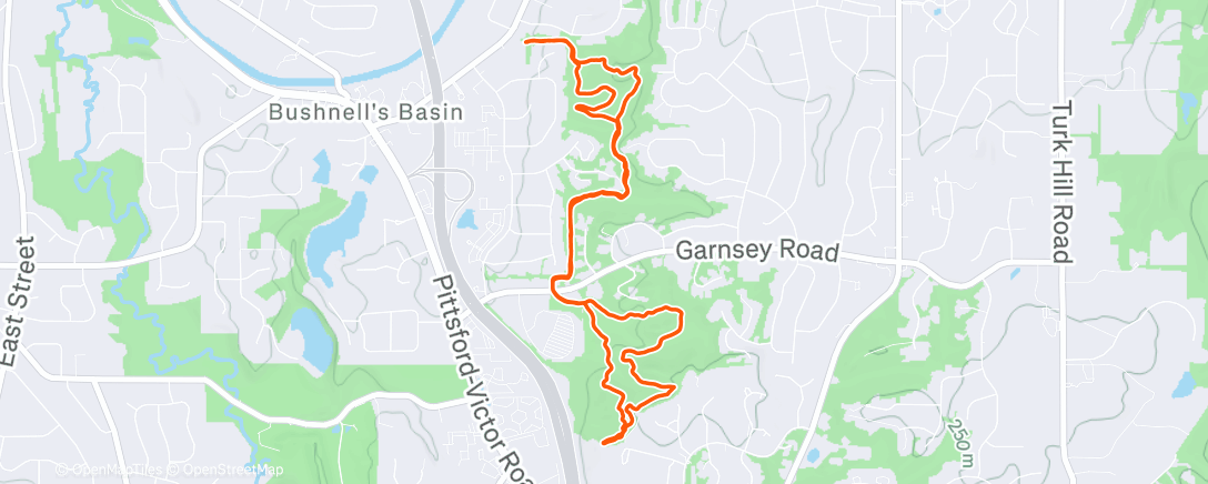 Map of the activity, Crescent Trail